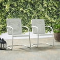 thumbnail image 2 of Pemberly Row Chaise de Patio Industrielle en Métal Blanche (Ensemble de 2), 2 of 14