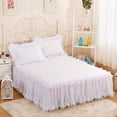 thumbnail image 1 of kurtrusly Elegant Princesses Bed Skirt Durable And Beautiful For Anywhere Easy To Clean Ruffled Bed Skirt white, 1 of 6