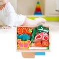 thumbnail image 3 of Milaget Wooden Food Toy Kitchen Montessori Party Cooking 10pc vegetable meat, 3 of 9