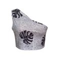 thumbnail image 4 of Leutsin Womens Print Tank Crop Tops Sleeveless One Shoulder Shirt Summer Charming Tees, 4 of 7