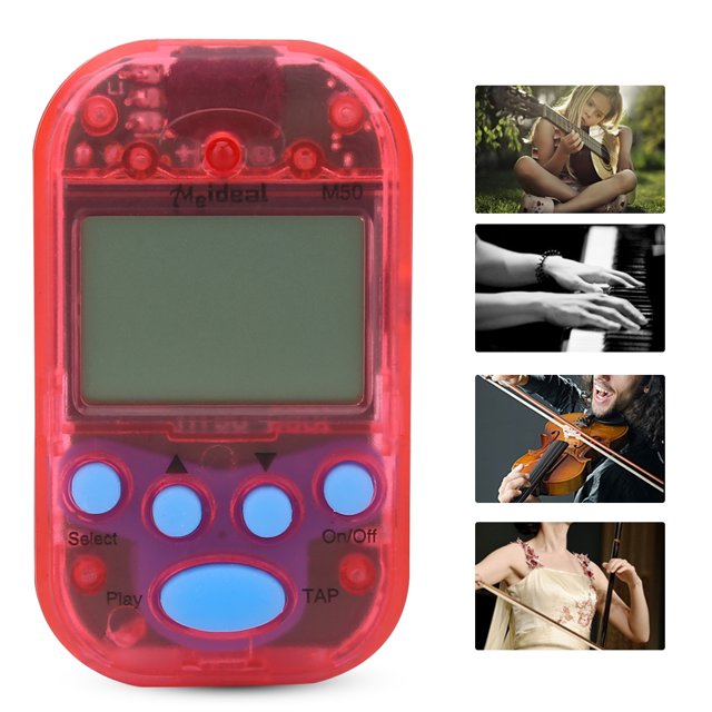 TOPINCN Mini Touche Numérique M50 Tempo Métronome Clip Instruments de Musique, M50 Métronome, Mini Métronome