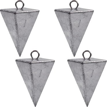 CNKOO Pyramid Sinkers Lot de 4 Poids de Pêche 32 oz pour Équipement de Surf en Eau Salée Attirail