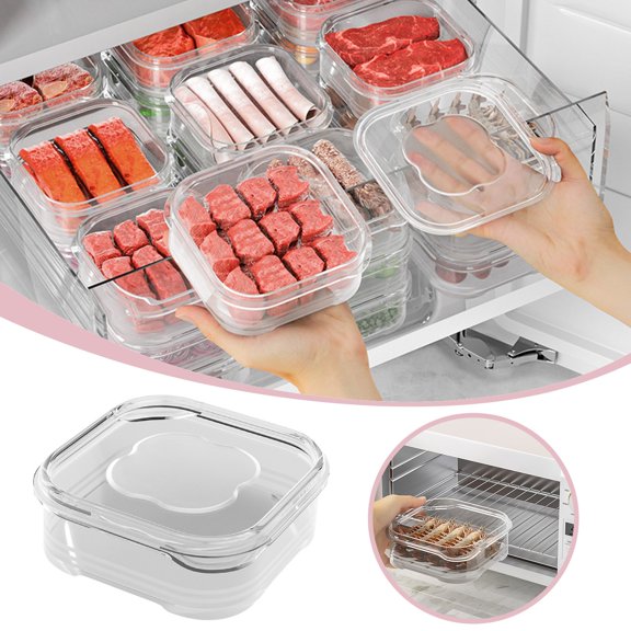 Organisateur de Rangement pour Aliments pour Réfrigérateur - Solution de Division de Viande pour la Fraîcheur et l'Organisation