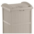 thumbnail image 3 of Suncast Trash Hideaway 33 Gallon Garbage Container, 1 Beige & 1 Brown (2 Pack), 3 of 10