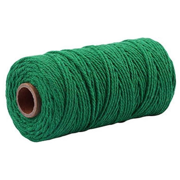 Meitianfacai Macrame Cord Macrame Rope, DYI Macrame Yarn 3 mm x 100 m Decorative Warp Cotton for Knitting Crafts