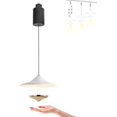 thumbnail image 1 of FSLiving Adjustable Height Track Pendnat Light J-Type Retractable Lift Track Pendnat Light with Hand-Sweep Control with Stepless Dimming Indoor Island Light Free Height Lamp, Monet White - 1 Pack, 1 of 8