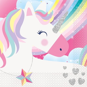 Unique Industries' Pink Unicorn Lunch Napkins, 16 ct
