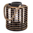 thumbnail image 1 of Truu Design Rustic Wooden Rattan Lantern Candle Holder, 1 of 4