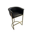 thumbnail image 3 of Plata Decor Import Bar Stool Kanye PU Leather Black (Set of 2), 3 of 3