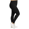 thumbnail image 1 of Gravity Threads Leggings en Molleton Taille Haute pour Femmes Grande Taille - Noir, 1 of 1