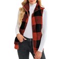 thumbnail image 2 of Innerwin Gilet Sans Manches à Fermeture Éclair pour Femme, Veste en Molleton de Travail Légère en Sherpa, Rouge Vin, P, 2 of 6