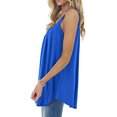 thumbnail image 4 of MAWCLOS Women Camisole Sleeveless Tank Tops Solid Color Cami Basic Daily Wear Crew Neck Pullover Blue 3XL, 4 of 5