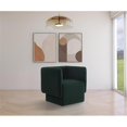 thumbnail image 3 of Meridian Furniture Vera Green Boucle Fabric Accent Chair, 3 of 12