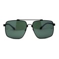 thumbnail image 1 of Mens Classic Airforce Crossbar Rectangle Metal Aviator Sunglasses Black Green, 1 of 4
