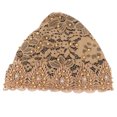 thumbnail image 4 of Turban Head Wrap, Multicolor Floral Design Stylish Exquisite Wide Use Soft Elastic Muslim Turban Hat Comfortable Breathable  For Worship For Daily Wear Wine Red,Champagne,Bright, 4 of 8