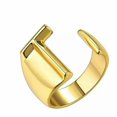 thumbnail image 1 of CUITING Bague Mode Ajustable Initiale Alphabet Lettre A-Z Bagues pour Femmes Bijoux-Argent C, 1 of 9