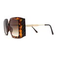 thumbnail image 4 of Womens Oversized Rectangle Butterfly Fashion Designer Sunglasses Tortoise Brown, 4 of 4