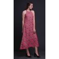 thumbnail image 3 of Bimba Geometric Causal Long Backless Halter NeckDressWomen Printed BeachDress-Large, 3 of 6