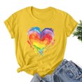 thumbnail image 2 of RKSTN Chemise de Fierté pour Femmes LGBT Coupe Ample Décontractée Tops Égalité Inspirante Été Mignon Cœur Imprimé Manches Courtes Col Rond Chemise de Fierté, 2 of 3