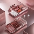 thumbnail image 1 of HOARBOEG Travel Vitamin Organizer 4 Compartments Portable Vitamin Organizer Small And Unique Shape Easy To Carry Large Space Capacity Suitable For Outdoor Travel, 1 of 8