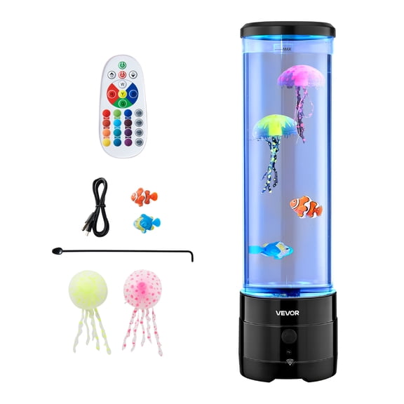 VEVOR Sensory Bubble Tube Lamp 16 Remote-Controlled Color Water Fish Lamp