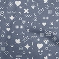 thumbnail image 1 of oneOone Rayon Violet Fabric Doodle Sewing Craft Projects Fabric Prints By Yard 56 Inch Wide, 1 of 4