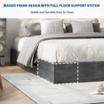 thumbnail image 4 of Modern Floor-Standing Platform Bed Frame, Wooden Bed Frame Without Headboard, Solid Wood Slat Foundation, No Box Spring Needed, Easy Assembly, for Bedroom, Dorm, Small Spaces, 4 of 5