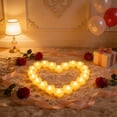 thumbnail image 4 of Heart-Shaped LED Tea Lights - Battery Operated Flameless Candles for Weddings, Proposals, and Romantic Decor, 4 of 6