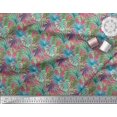 thumbnail image 3 of Soimoi Poly Georgette Fabric Tropical Leaves Printed Fabric 1 Yard 42 Inch Wide, 3 of 5