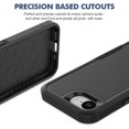 thumbnail image 3 of KOMI Designed for iPhone 16e Case, [with Screen Protector] [Military Grade Drop Protection] Heavy Duty Full-Body Shockproof Phone Case, Black (PC) + Black (TPU), 3 of 5
