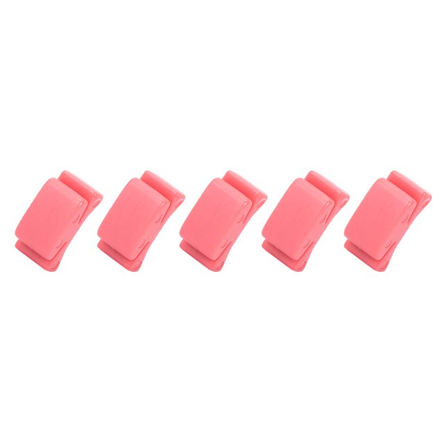 5pcs Portable en Plastique Support de Plectre de Guitare Picking Clip Accessoire Kit (Rose)