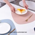 thumbnail image 2 of PU Placemat Table Mats Heat Insulation Leather Place Mats Place Mats Set Set Wipeable Cup Mat Tableware Pad Indoor Dining Restaurant Dark Blue, 2 of 7