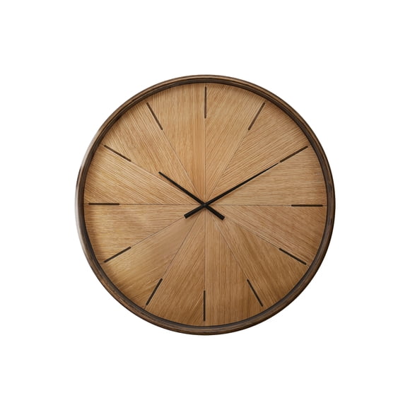 Monarch Specialties - Horloge, 30" Rond, Surdimensionné Grand, Horloge Murale, Brun, Moderne, Contemporain