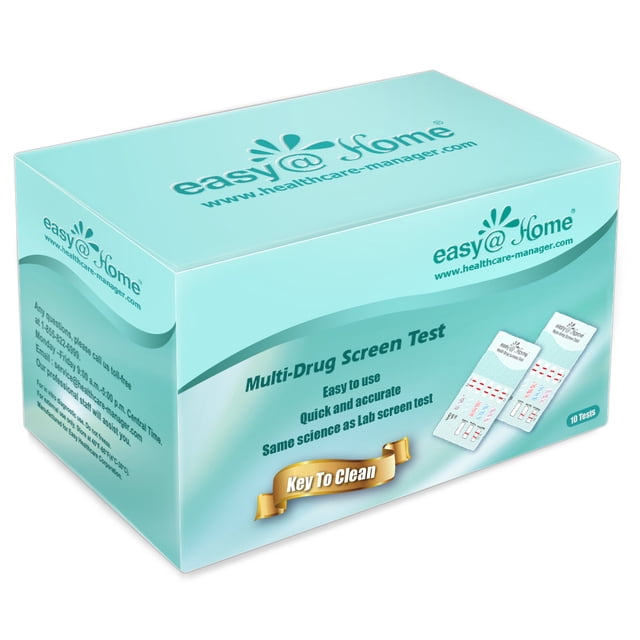 Easy@Home 12 Panel Instant Urine Multi-Drug Test Kit, 10 Count