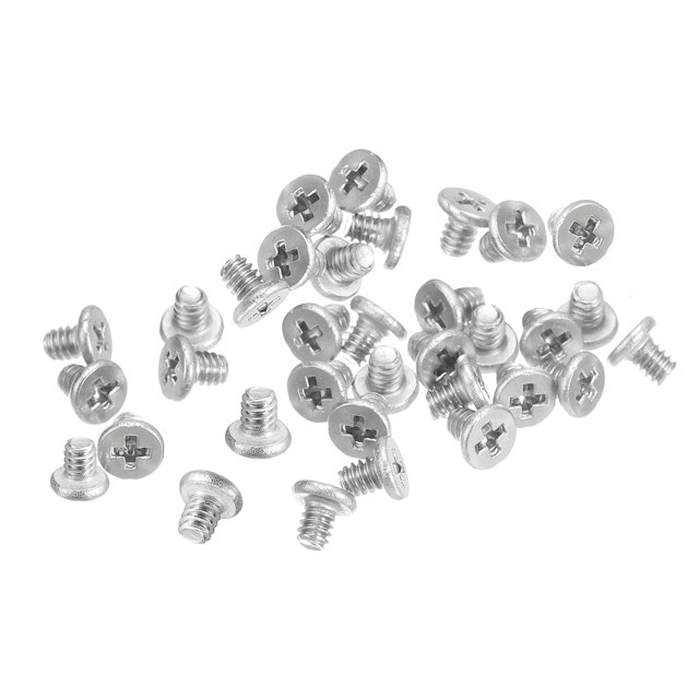 Unique Bargains M1.6x0.35x2mm Lot de 100 Vis Plates Rondes en Métal pour Machine à Entraînement Phillips