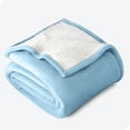thumbnail image 1 of Bare Home Couverture de Lit en Sherpa Pelucheuse - Duveteuse et Douce - Réversible - Légère - Lit Simple/simple TG, Bleu Pâle, 1 of 7