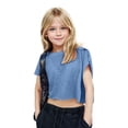 thumbnail image 2 of Plebaso Girls Workout Tops Long/Short Sleeve Open Back Shirts Kids Athletic Running Cropped Tees Tops, 2 of 6