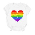 thumbnail image 4 of JIRNDf T-Shirt pour Femmes Hauts Tendance Été Imprimé Floral Col Rond Décontracté Manches Courtes Confortable Élégant Mignon T-Shirts Graphiques pour Femmes Chemises Blanc m, 4 of 4