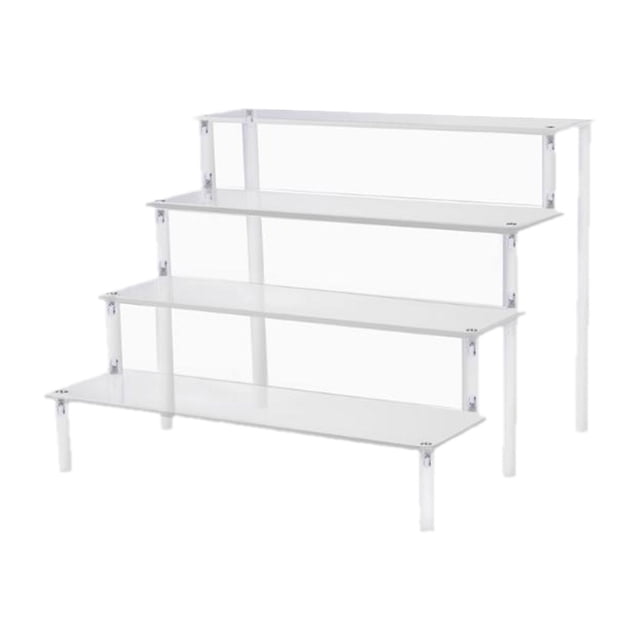 HILABEE Ladder Tier Acrylic Rack Perfume Makeup Organizer Countertop Riser Showcase 4 4 4 Ladder