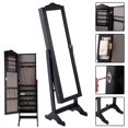 thumbnail image 3 of Topbuy Lockable Armoire Mirrored Jewelry Cabinet Dressing Storage Box  Organizer Black, 3 of 8