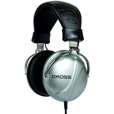 Koss - Casque Circum-Aural pour la Maison td85 3,5 mm Son de Haute Qualité et construction Grand Serre-Tête Rembourré Ajustable Argent et Noir