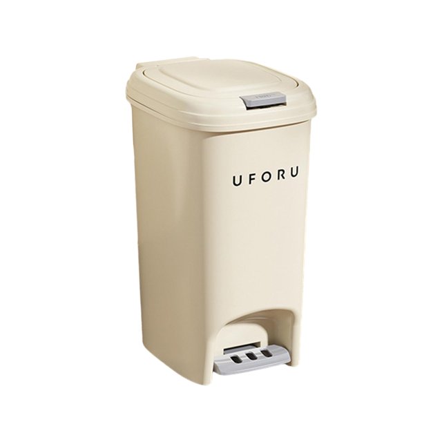 GUOOL Foot Pedal Garbage Bin Kitchen Step Trash Can for Toilet Laundry Room Garage 15L