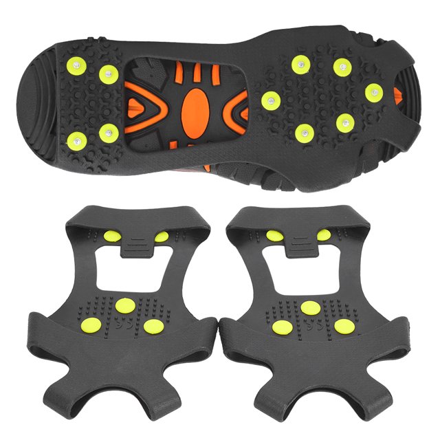 Shoe Spikes For Snow And Ice, TPE Ice Cleats Spikes Shoes with 10 Teeth For Hiking Climbing