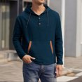 thumbnail image 1 of Yusimy Men's Casual Hooded Sweatshirt Solid Color Long Sleeve Drawstring Fashion Streetwear, 1 of 5