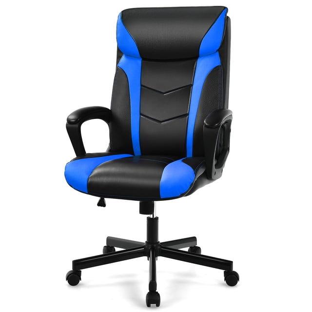 Patiojoy Office Chair Ergonomic Desks Chair Swivel Computer Chair w/Armrests Blue