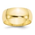 thumbnail image 1 of Bague Demi-Ronde 10KY 8 mm LTW Taille 12 Taille 12, 1 of 3