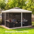 thumbnail image 2 of Outsunny 10' x 12' Gazebo Replacement Mosquito Netting, Cream White, 2 of 10