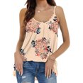 thumbnail image 3 of MAWCLOS Femmes Camisole Sans Manches Débardeurs Couleur Unie Cami de Base Porter Quotidiennement Pull Col Rond Floral 2XL, 3 of 3