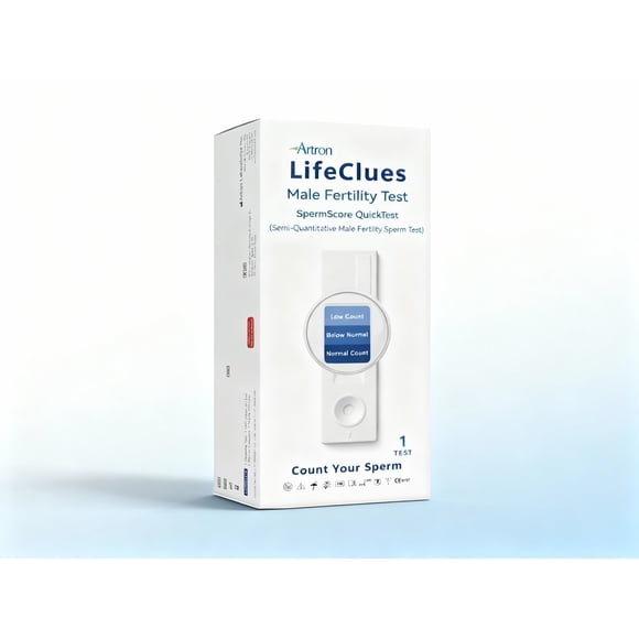Artron LifeClues™ Male Fertility Test, SpermScore Semi-Quantitative Home Test, 3-Level Sensitivity, Sperm Count Detection, 2 Tests/Pack