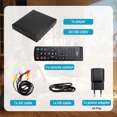 thumbnail image 4 of High-Definition Mini DVD Player Digital Multimedia Player Home CD Player VCD DVD Player EU PLUG,1x HD cable 1x AV cable 1x remote control 1x power adapter 1x player,Black, 4 of 8